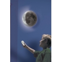 Fashion Romantic White Light Moon-Shaped Remote Control Wall Lamp