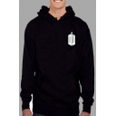 POLICE BOX Letter Printed Back Long Sleeve Unisex Casual Hoodie