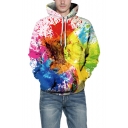 Winter's Unique Abstract Painted Print Long Sleeve Casual Sports Hoodie