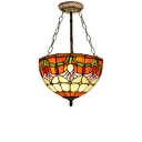 12/14 Inch Wide Gorgeous Tulip Pattern Bowl Shade Pendant Lighting Fixture for Living Room Dining Room