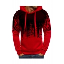 Men's Unique Letter Painted Long Sleeve Slim Fitted Hoodie
