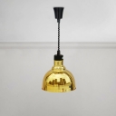 Dome Shade Hanging Light Vintage Steel Suspended Light in Copper/Gold for Restaurant
