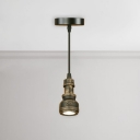 Vintage Industrial Down Light Weathered Iron Single Pendant Light for Hallway Corridor