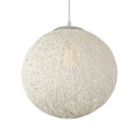 Country Style Linen Wire Globe 1-light Pendant light