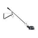 Black Finish Arm Adjustable Wall Light Loft Style Metal 1 Bulb Sconce Lighting for Hallway