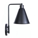 Coolie Metal Shade Wall Sconce Industrial Single Light Wall Light Fixture with Round Base