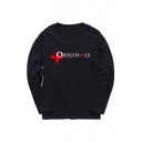 The Originals Series Printed Long Sleeve Round Neck Loose Sweatshirt