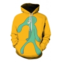 3D Octopus Bold and Brash Printed Long Sleeve Yellow Casual Unisex Hoodie