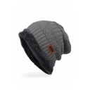 Logo Patched Rolled Ruff Warm Outdoor Knit Beanie