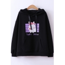Funny Cartoon Rabbit Letter TRAFFIC POLICE Printed Long Sleeve Thick Hoodie