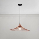 Scalloped Hanging Lamp Vintage Steel Accent Suspension Light for Bar Counter Kitchen