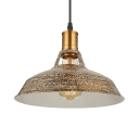 Industrial Hanging Pendant Light in Old Bronze with Barn Shade, Mini Sized