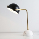 Rotatable Dome Table Light Industrial Modern Metal LED Desk Light with Marble Base