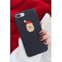 Lovely Cartoon Santa Claus Deer Printed Fashion Sequined iPhone Case