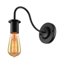 Industrial Gooseneck 1 Light Wall Sconce in Black for Stairs Hallway Balcony Farmhouse
