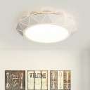 White Bowl LED Flush Mount Modern Fashion Acrylic Shade Lighting Fixture for Coffee Shop