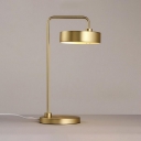 Gold/Rose Gold Round Desk Lamp Modern Steel Decorative Table Light for Office Bedside