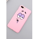 Cute Cartoon Printed Pink Frosted Hard iPhone Case
