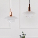 3 Shades Pendant Lamp Modern Fashion White Glass Decorative Pendant Lamp for Living Room