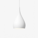 Water Drop Hanging Light Contemporary Aluminum Single Light Accent Pendant Light in White