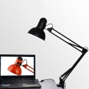 Black Finish Semicircle Desk Light Contemporary Steel Single Light Desk Lamp with Swing Arm