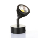 Black Finish Mini Spotlight Contemporary Rotatable Plastic 1 Light Wall Mount Fixture for Corridor