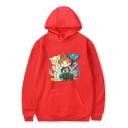 New Trendy Cartoon Comic Figure Printed Long Sleeve Unisex Loose Fit Hoodie