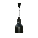 Single Light Dome Suspended Light Industrial Simple Metal Hanging Light Fixture in Black