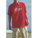 Cool Letter Logo OKAY Pattern Round Neck Hip Hop Cotton Casual T-Shirt