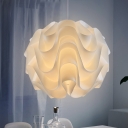 Acrylic Floral Suspension Light Designers Style Plastic Drop Light in White for Coffee Shop