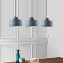 Drum LED Ceiling Light Designers Style Metal Decorative Hanging Light for Living Room