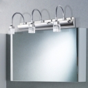 Bar Cosmetic Vanity Light Contemporary Adjustable Stainless 2/3/4 Lights Wall Mount Fixture