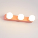 DIY Multi Light Strip Vanity Light Modern Colorful Third Gear Makeup Mirror Lighting in Orange