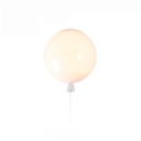 White Balloon Ceiling Light Simplicity Plastic Single Light Flush Mount Lighting