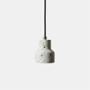 Single Light Pendant Lamp Designers Style Stony Drop Light in White for Kitchen Bedroom