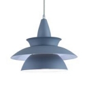 Modern Fashion Geometric Pendant Light Metal Accent Drop Light in Gray for Living Room