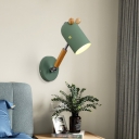 Olive Cup Shade Wall Sconce Nordic Style Metal 1 Head LED Wall Mount Light for Study Room
