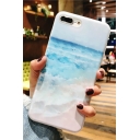 Cute Simple Heart Sea Printed Frosted Soft Mobile Phone Case for iPhone
