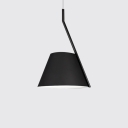 Conical Shade LED Drop Light Post Modern Single LED Pendant Lights in Matte Black