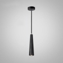 Concreted Cone Tube Pendant Light Designers Style Decorative Suspended Light in Black