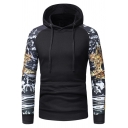 New Arrival 3D Print Long Sleeve Slim Fitted Pullover Hoodie for Men