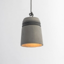 Industrial Simple Down LED Suspension Light Concrete Hanging Light for Dining Room