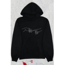 Funny Black Fingers Printed Cotton Fitted Hoodie