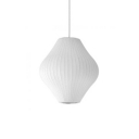 Pear Shape Ceiling Pendant Light Modern Design Fabric Single Head Drop Light in White
