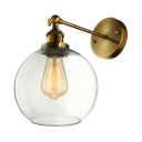 Globe Shade LED Mini Wall Light Sconce with Clear Glass