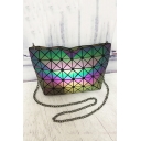 Chain Colorful Geometric Printed Fashion Shoulder Bag
