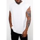 Men's Streetwear Simple Plain Crewneck Loose Casual Hip Hop Tank Top