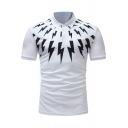 Summer Popular Flash Logo Print Short Sleeve Classic-Fit Polo Shirt for Men