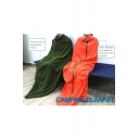Outdoor Fleece Sleeping Bag Camping Trip Air Quilt Liner Warm Camping Lunch Break Knee Blanket 183*83cm