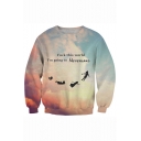 Funny Letter FUCK THIS WORLD I'M GOING TO NEVERLAND Long Sleeve Unisex Graphic Sweatshirt